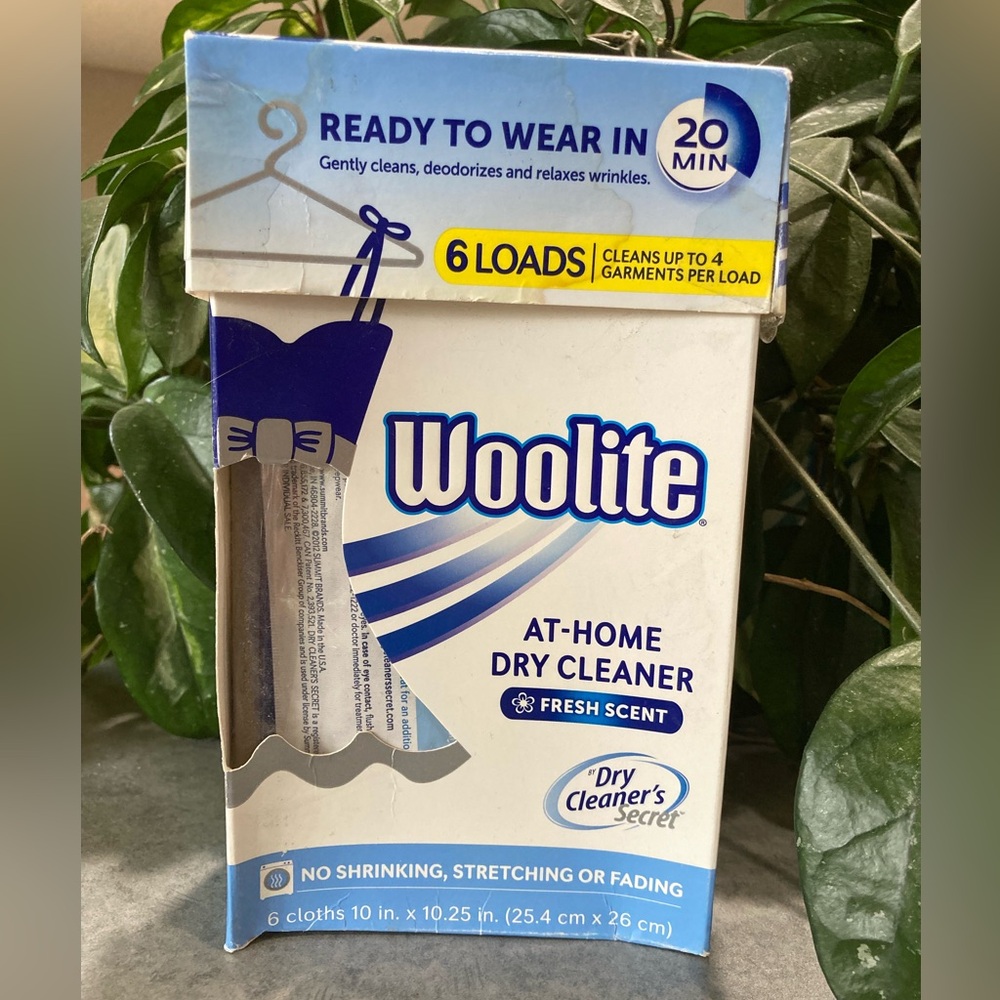 Woolite At-Home Dry Cleaner 5 Loads 20 Min Fresh Scent Discontinued Packets